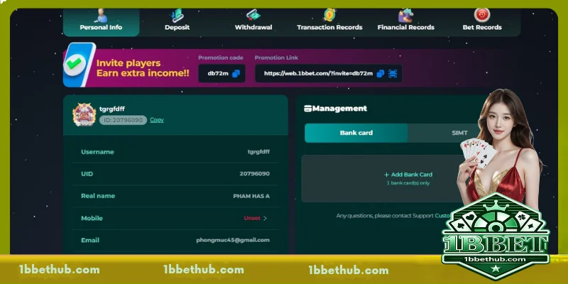 The most detailed guide on withdrawing money at 1BBET